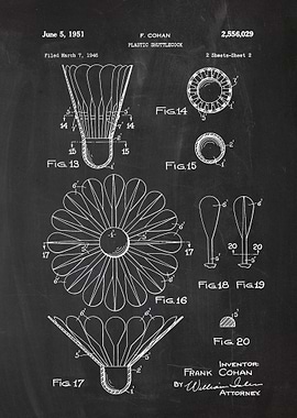 1946 Plastic Shuttlecock
