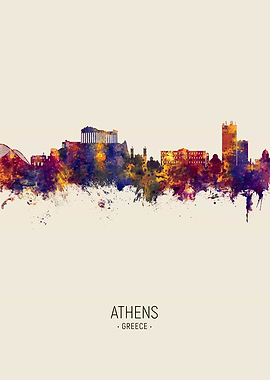 Athens Greece Skyline