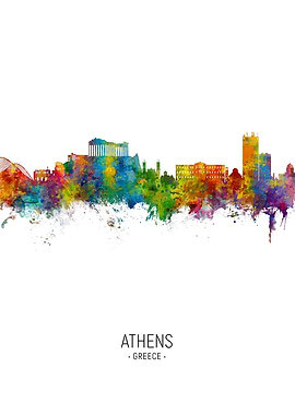 Athens Greece Skyline