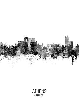 Athens Greece Skyline