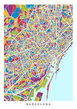 Barcelona Spain Map