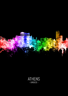 Athens Greece Skyline