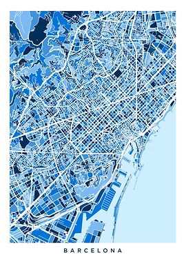 Barcelona Spain Map