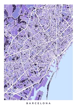 Barcelona Spain Map