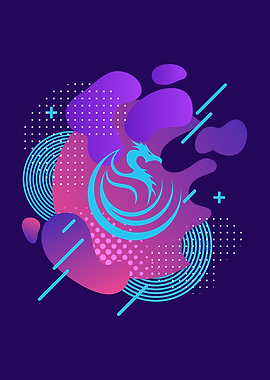 Neon Noir Cyberpunk Dragon