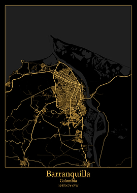 Barranquilla Colombia map
