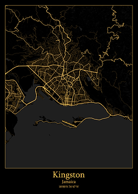 Kingston Jamaica map