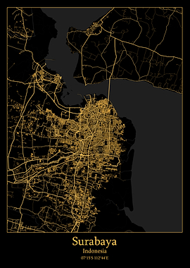 Surabaya Indonesia map