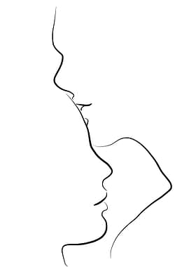 Couple Line Drawing