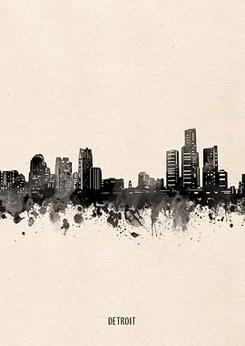 detroit city portrait