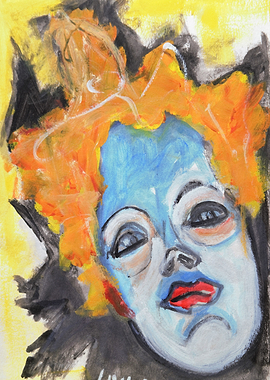 Woman with orange hair