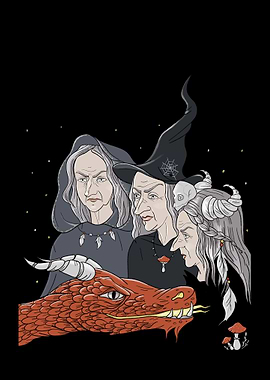 3 witches and a dragon