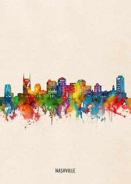 nashville watercolor