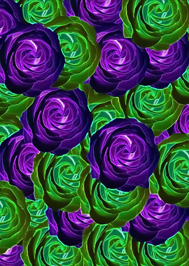 purple rose pattern