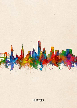 new york watercolor