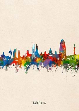 barcelona watercolor
