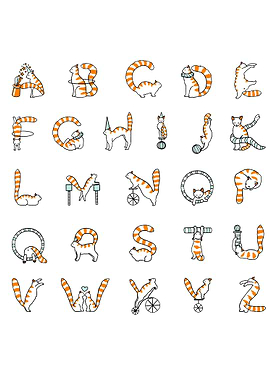 Cat circus alphabet