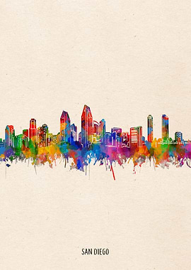 san diego watercolor