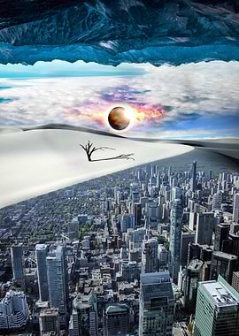 City desert mountain mix