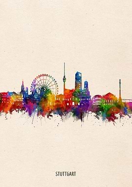 stuttgart watercolor