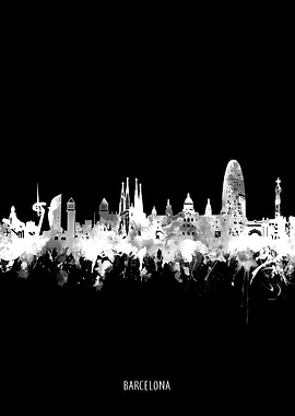 barcelona city black