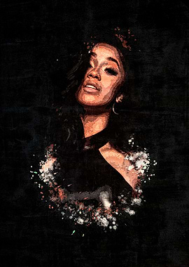 Cardi B Splatter Painting