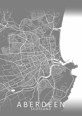 Aberdeen Grey 3D City Map