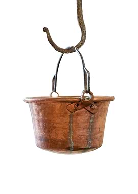 old hanging cauldron