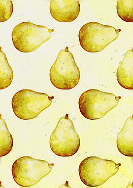 Pear watercolor