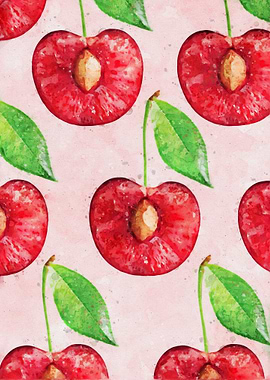 Cherry watercolor