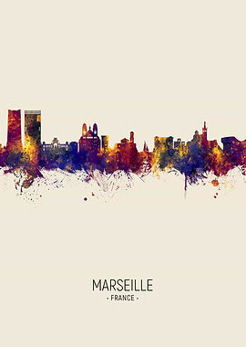 Marseille France Skyline