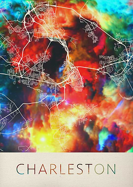 Charleston Watercolor Map