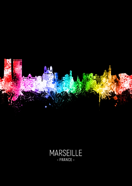 Marseille France Skyline