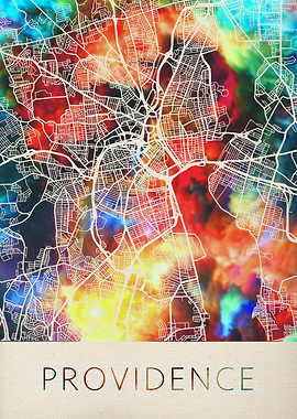 Providence Watercolor Map