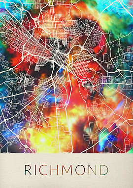 Richmond Watercolor Map