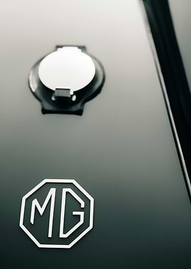 MG classic car monochrome