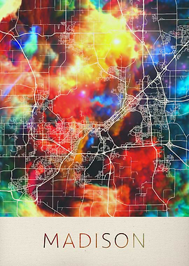 Madison Watercolor Map