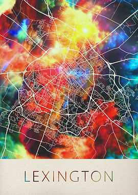 Lexington Watercolor Map