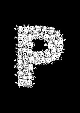 Letter P Monster Doodle