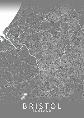Bristol Grey City Map