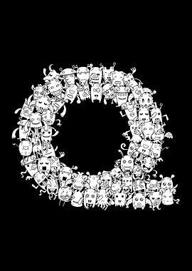 Letter Q Monster Doodle