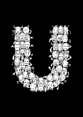 Letter U Monster Doodle