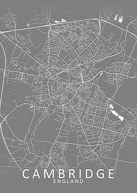 Cambridge Grey city Map