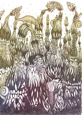 Color Woman in Horsetails