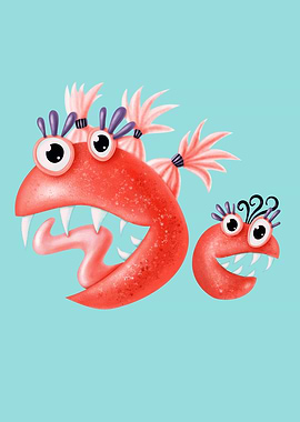 Cute Happy Monster Friends