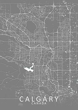 Calgary Grey City Map