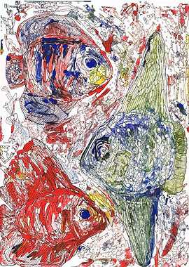 Three enchanted fishes