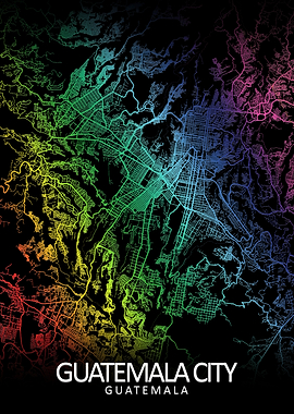 Guatemala City Rainbow Map