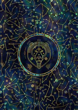 Leo Zodiac Gold Abalone