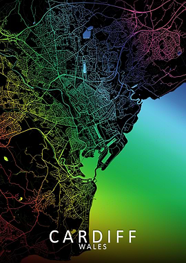 Cardiff Rainbow City map